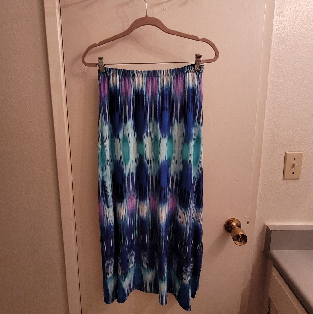 Blue striped Chico's Size 0 Skirt
